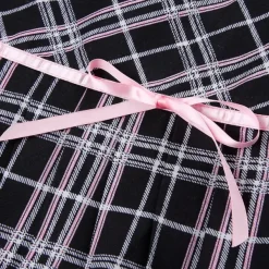 Skirts*Boogzel Clothing Plaid Coquette Ribbon Mini Skirt Pink/black