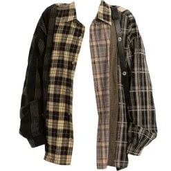 Mens*Boogzel Clothing Plaid Oversized Shirt