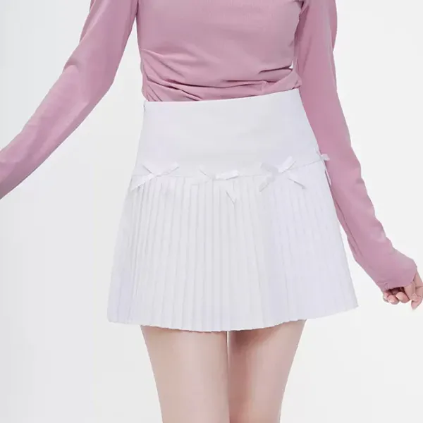 Skirts*Boogzel Clothing Playful Bows Pleated Mini Skirt