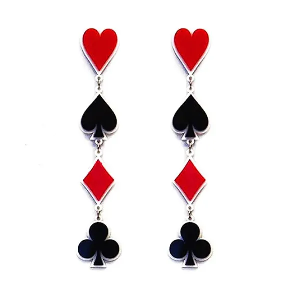 Earrings*Boogzel Clothing Poker Night Earrings