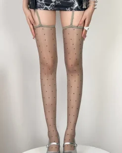 Other*Boogzel Clothing Polka Dot Suspender Tights