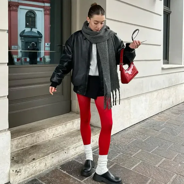 Other*Boogzel Clothing Pop Of Tights Red