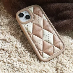 Iphone Cases*Boogzel Clothing Preppy Aesthetic Argyle iPhone Case Brown