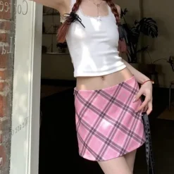 Skirts*Boogzel Clothing Preppy Aesthetic Skirt Pink