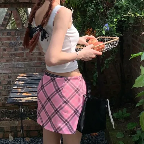 Skirts*Boogzel Clothing Preppy Aesthetic Skirt Pink