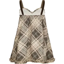 Dresses & Rompers|Y2K Tops*Boogzel Clothing Preppy Aesthetic Plaid Mini Tank Dress Brown