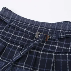 Skirts*Boogzel Clothing Preppy Aesthetic Plaid Skirt DarkBlue