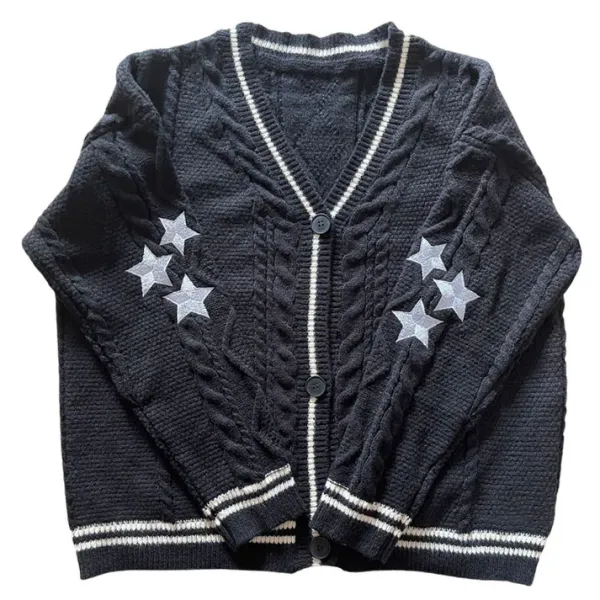 Knit Cardigans*Boogzel Clothing Preppy Aesthetic Star Cardigan