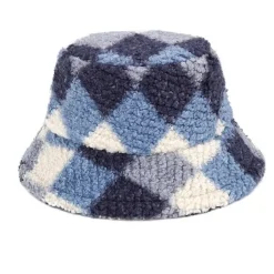 Hats*Boogzel Clothing Preppy Argyle Fuzzy Bucket Hat