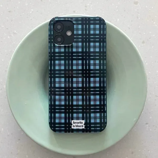 Iphone Cases*Boogzel Clothing Preppy Plaid iPhone Case Blue