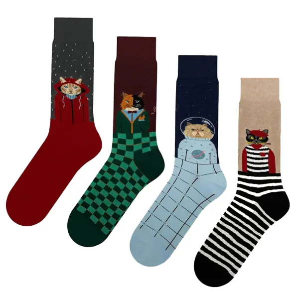 Socks*Boogzel Clothing Preppy Cat Aesthetic Socks