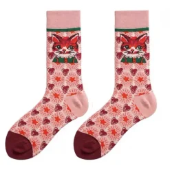 Socks*Boogzel Clothing Preppy Cat Print Socks