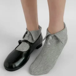 Socks*Boogzel Clothing Preppy Collar Socks Grey