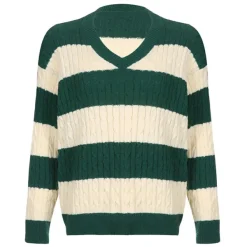 Striped Sweaters|Sweaters*Boogzel Clothing Preppy Girl Striped Jumper