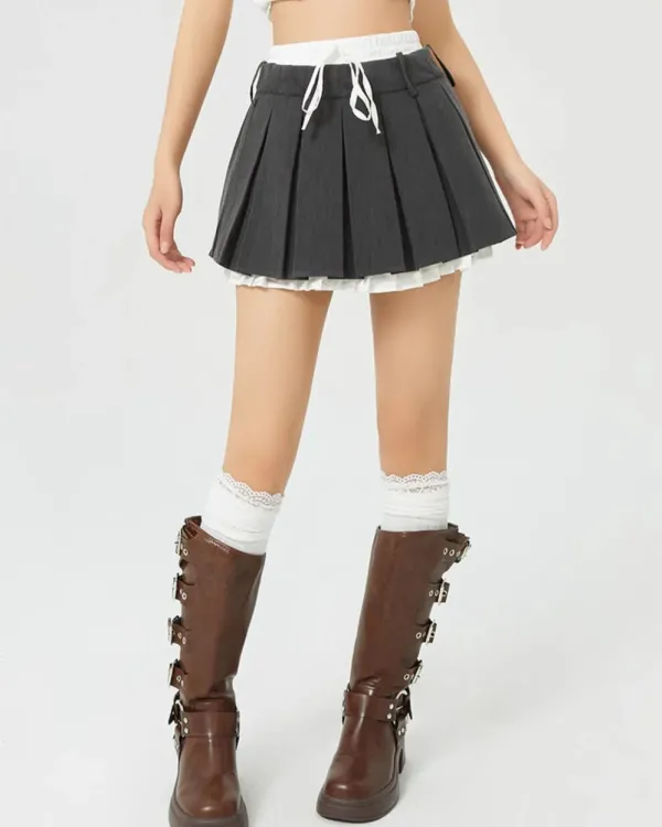Skirts*Boogzel Clothing Preppy Layered Mini Skirt