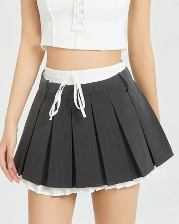 Skirts*Boogzel Clothing Preppy Layered Mini Skirt