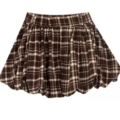 Skirts*Boogzel Clothing Preppy Plaid Balloon Mini Skirt