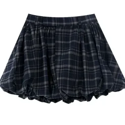 Skirts*Boogzel Clothing Preppy Plaid Balloon Mini Skirt