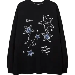 Sweaters|Sweatshirts*Boogzel Clothing Preppy Star Patch Sweatshirt