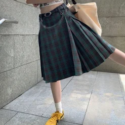 Skirts*Boogzel Clothing Preppy Style Checkered Kilt Skirt