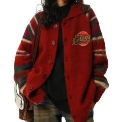 Knit Cardigans*Boogzel Clothing Preppy Style College Spirit Cardigan Red