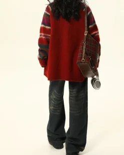 Knit Cardigans*Boogzel Clothing Preppy Style College Spirit Cardigan Red