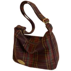Bags & Purses*Boogzel Clothing Preppy Style Plaid Shoulder Bag