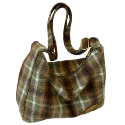 Bags & Purses*Boogzel Clothing Preppy Style Plaid Shoulder Bag