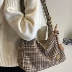 Bags & Purses*Boogzel Clothing Preppy Style Plaid Shoulder Bag