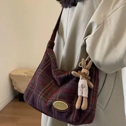 Bags & Purses*Boogzel Clothing Preppy Style Plaid Shoulder Bag