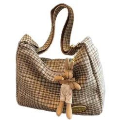 Bags & Purses*Boogzel Clothing Preppy Style Plaid Shoulder Bag