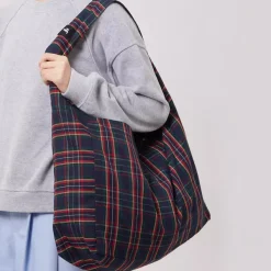 Bags & Purses*Boogzel Clothing Preppy Style Plaid Tote Bag Blue/red