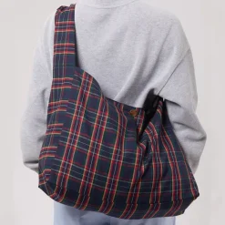Bags & Purses*Boogzel Clothing Preppy Style Plaid Tote Bag Blue/red