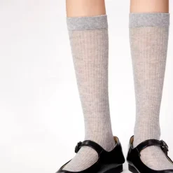 Socks*Boogzel Clothing Preppy Style Ribbed Thin Socks