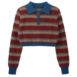 Striped Sweaters|Sweaters*Boogzel Clothing Primary Colors Cropped Knit Sweater