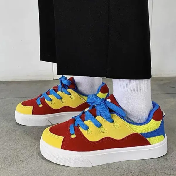 Classics|Aesthetic Sneakers*Boogzel Clothing Primary Colors Skater Sneakers Yellow/red