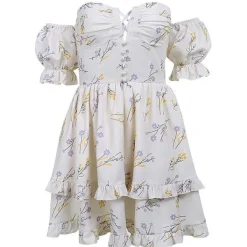 Dresses & Rompers*Boogzel Clothing Princess Mood Floral Dress Beige