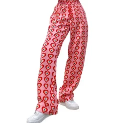 Pants & Trousers*Boogzel Clothing Professional Heartbreaker Wide Pants Pink/red