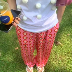 Pants & Trousers*Boogzel Clothing Professional Heartbreaker Wide Pants Pink/red