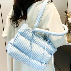 Bags & Purses*Boogzel Clothing Puffer Striped Shoulder Bag