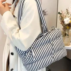 Bags & Purses*Boogzel Clothing Puffer Striped Shoulder Bag
