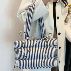 Bags & Purses*Boogzel Clothing Puffer Striped Shoulder Bag