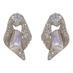 Earrings*Boogzel Clothing Pure Flirting Pearl Earrings Silver