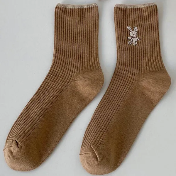 Socks*Boogzel Clothing Rabbit Ribbed Socks