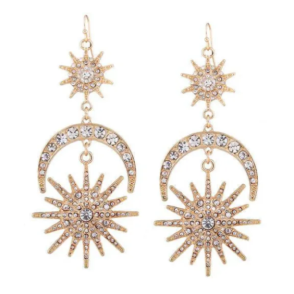Earrings*Boogzel Clothing Radiant Sun Moon Earrings