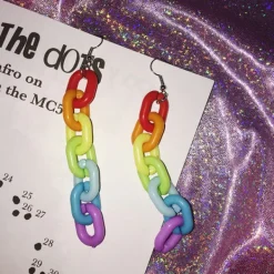Earrings*Boogzel Clothing Rainbow Chain Earrings