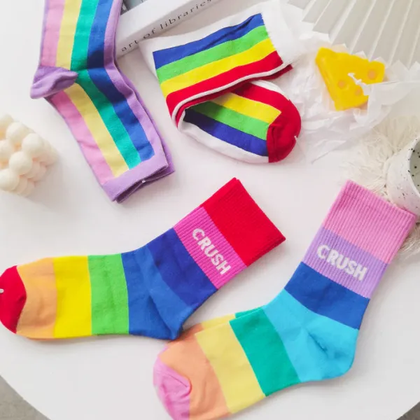 Socks*Boogzel Clothing Rainbow Crush Socks