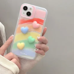 Iphone Cases*Boogzel Clothing Heart iPhone Case Rainbow