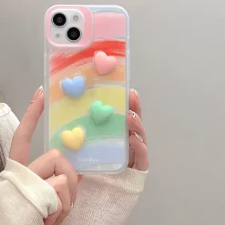 Iphone Cases*Boogzel Clothing Heart iPhone Case Rainbow