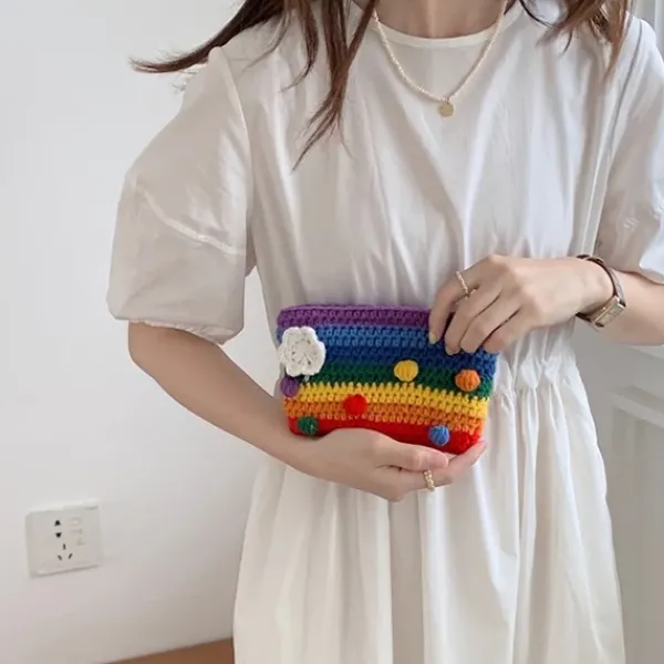 Bags & Purses*Boogzel Clothing Knitted Purse Rainbow